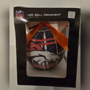 NFL Denver Broncos LED Ornament - Orange and Blue
